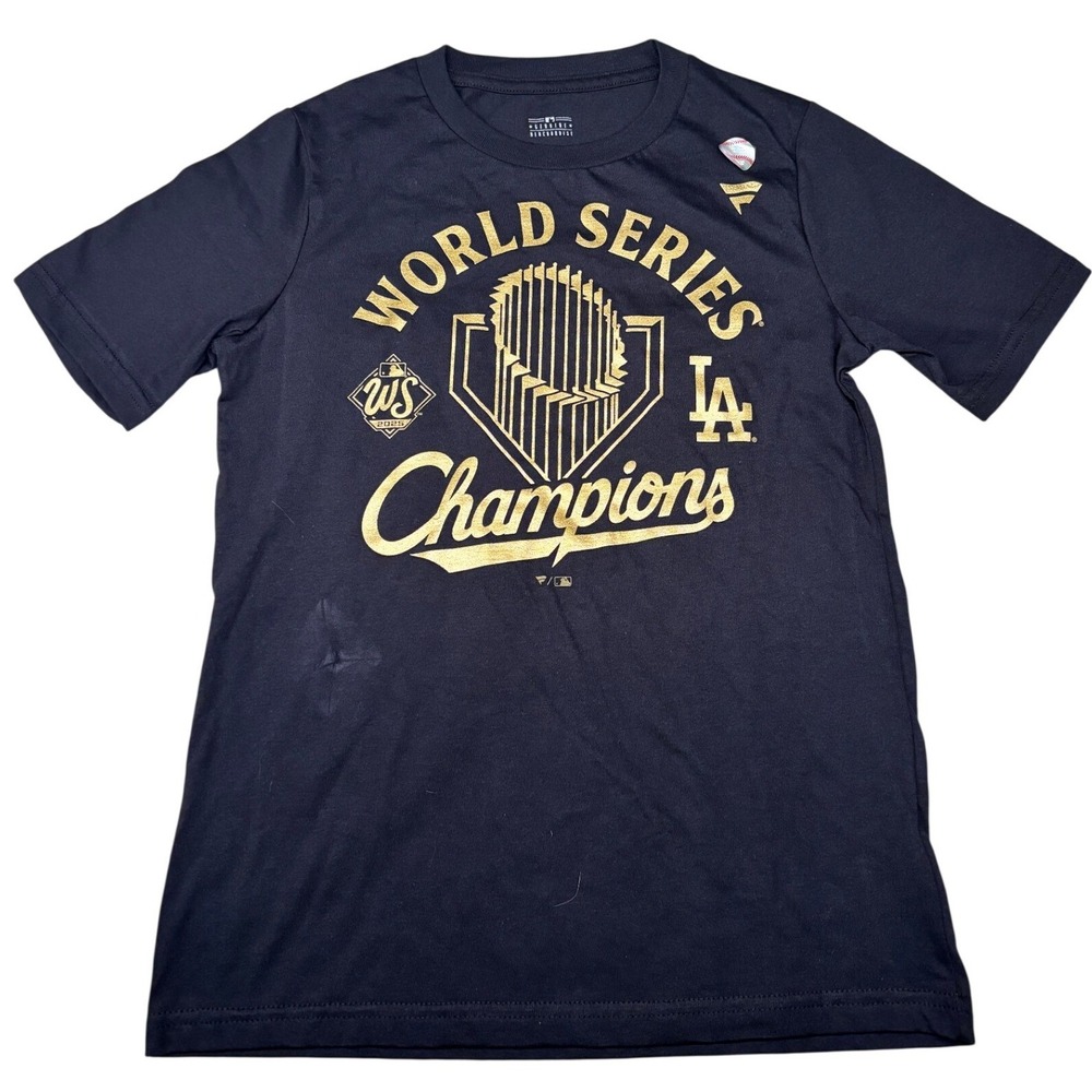 MLB Los Angeles Dodgers T-Shirt Youth M 10/12 Black 2025 World Series NWOT